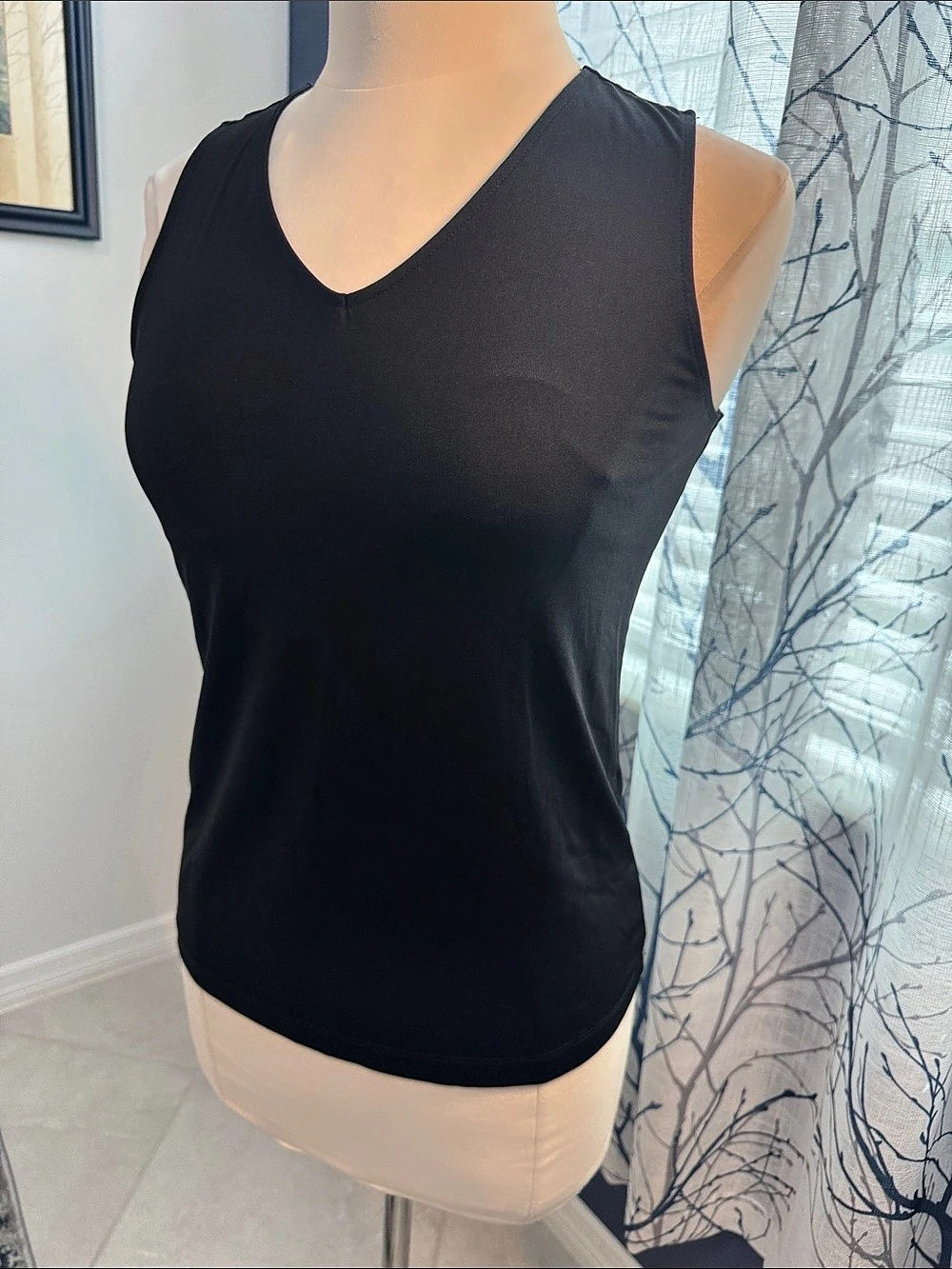 Chico's Travelers Black Tank Top Size 1